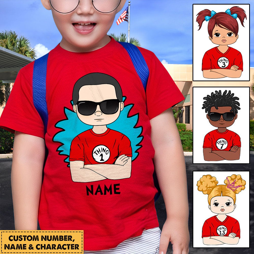 Personalized Thing Number Reading Day Shirt Gifts For Kids