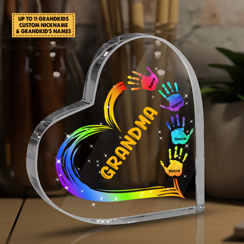 Gift For Grandma - Nana Gifts - Gift Ideas For Grandma - Presents For Grandma - Heart Hands Acrylic Plaque