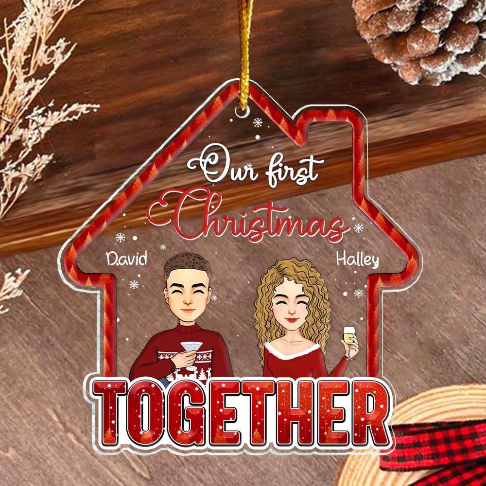Our First Christmas Together - Customized Ornament For Couple