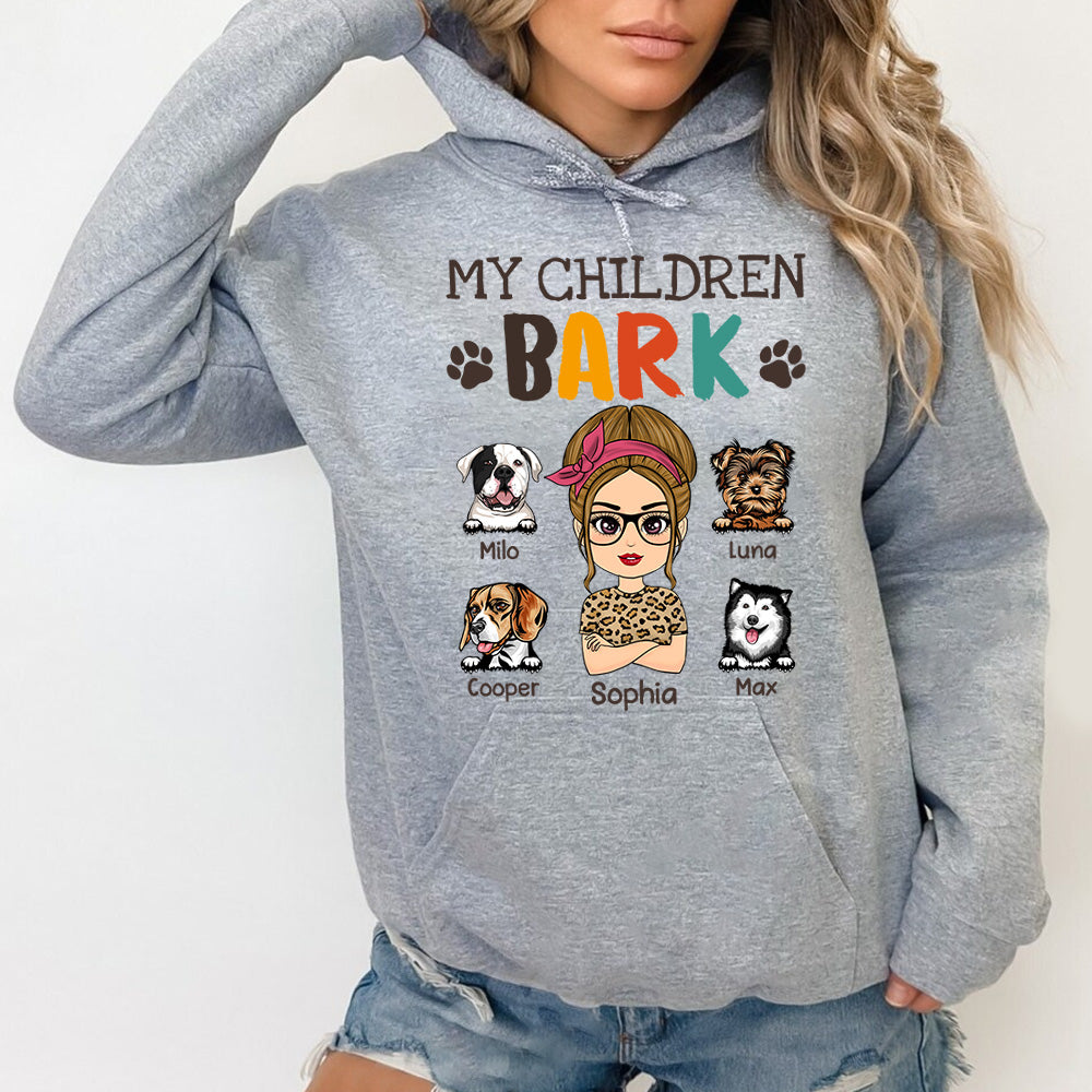 My Children Bark Personalized Shirt For Dog Mom Cute Gift For Dog Lovers H2511