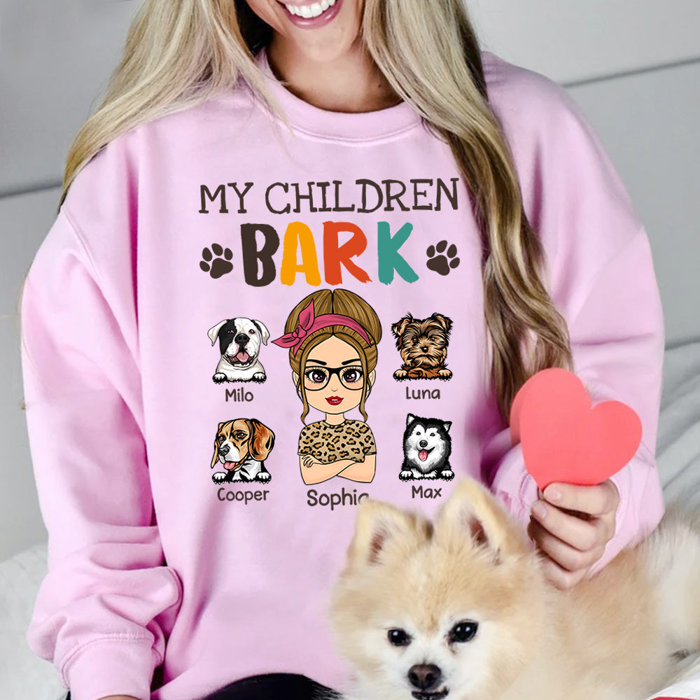 My Children Bark Personalized Shirt For Dog Mom Cute Gift For Dog Lovers H2511