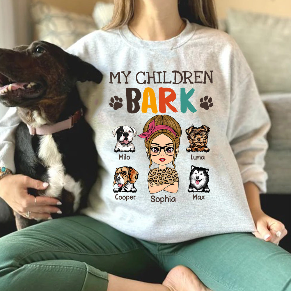 My Children Bark Personalized Shirt For Dog Mom Cute Gift For Dog Lovers H2511