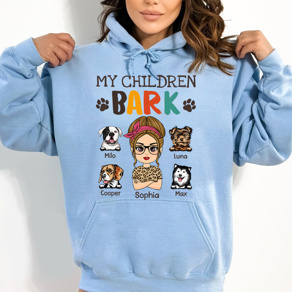 My Children Bark Personalized Shirt For Dog Mom Cute Gift For Dog Lovers H2511