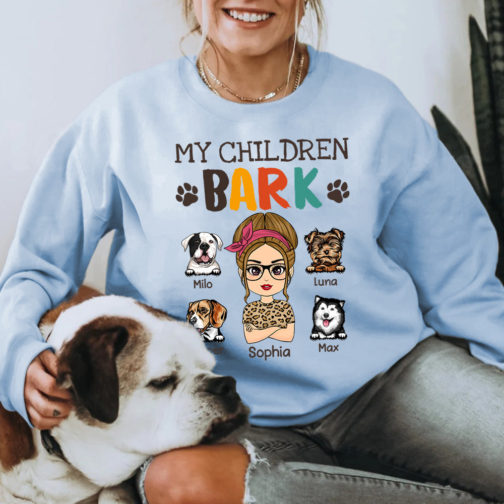 My Children Bark Personalized Shirt For Dog Mom Cute Gift For Dog Lovers H2511