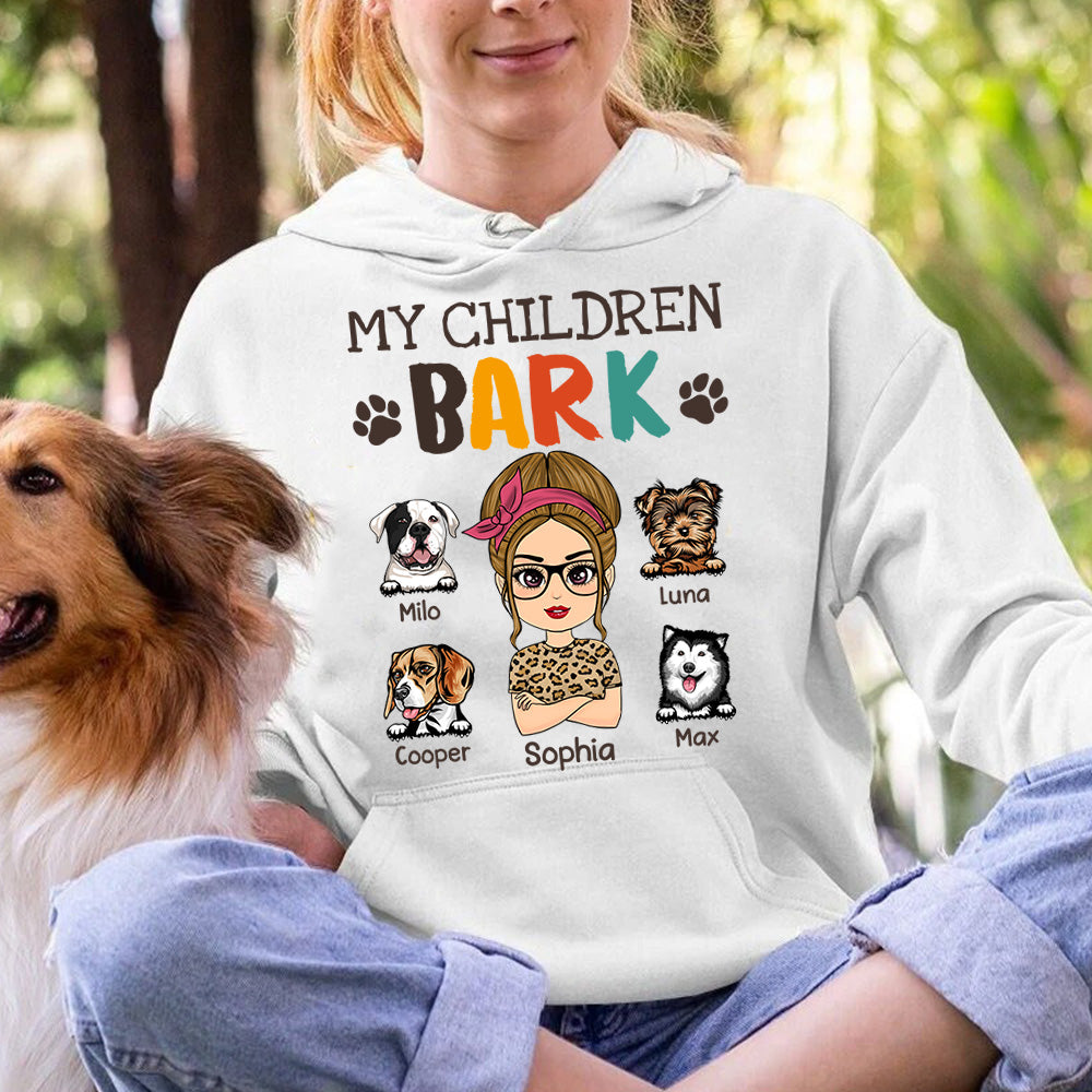 My Children Bark Personalized Shirt For Dog Mom Cute Gift For Dog Lovers H2511