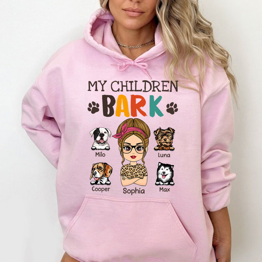 My Children Bark Personalized Shirt For Dog Mom Cute Gift For Dog Lovers H2511