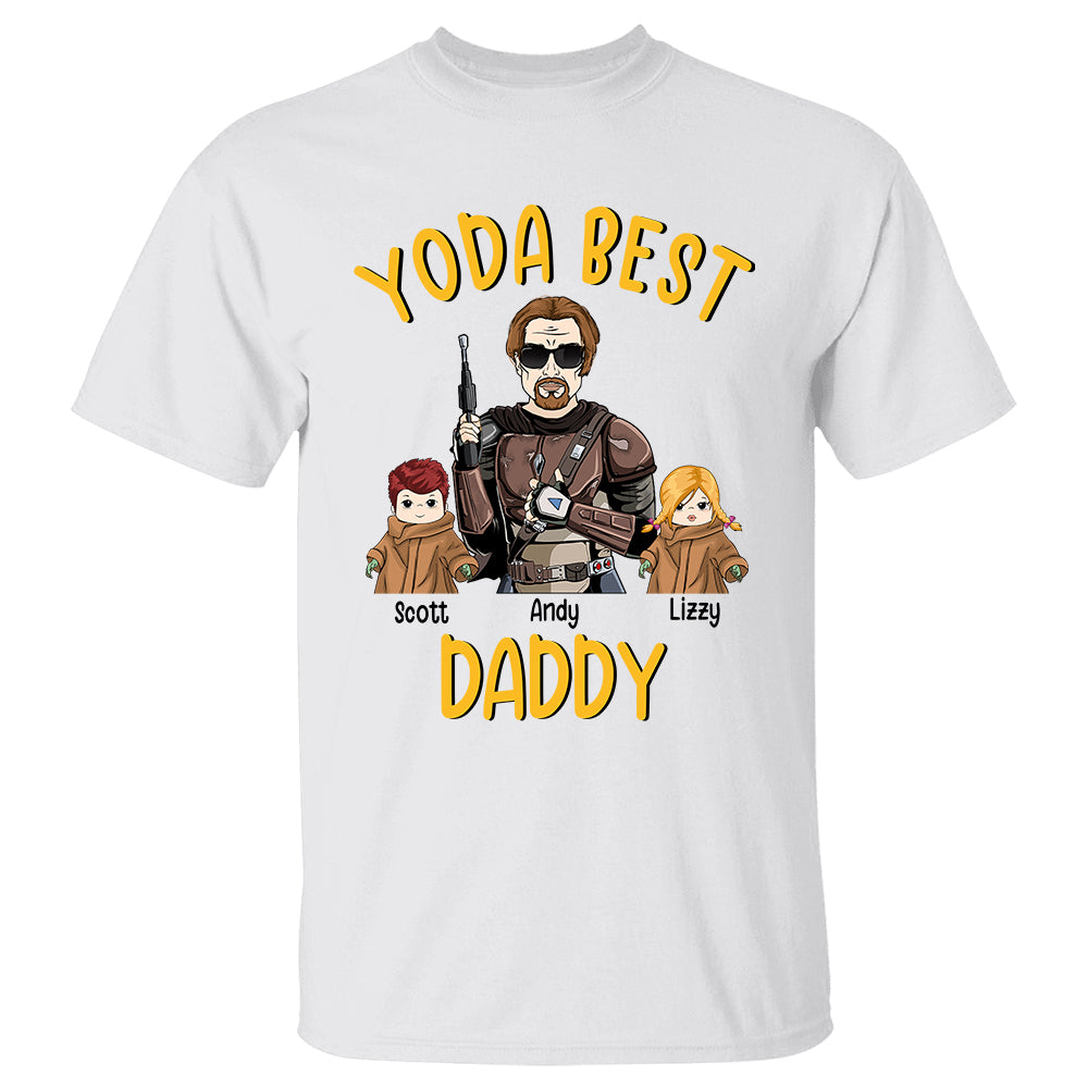 Yoda Best Daddy - Personalized Shirt Custom Nickname With Kid Gift For Dad Mom
