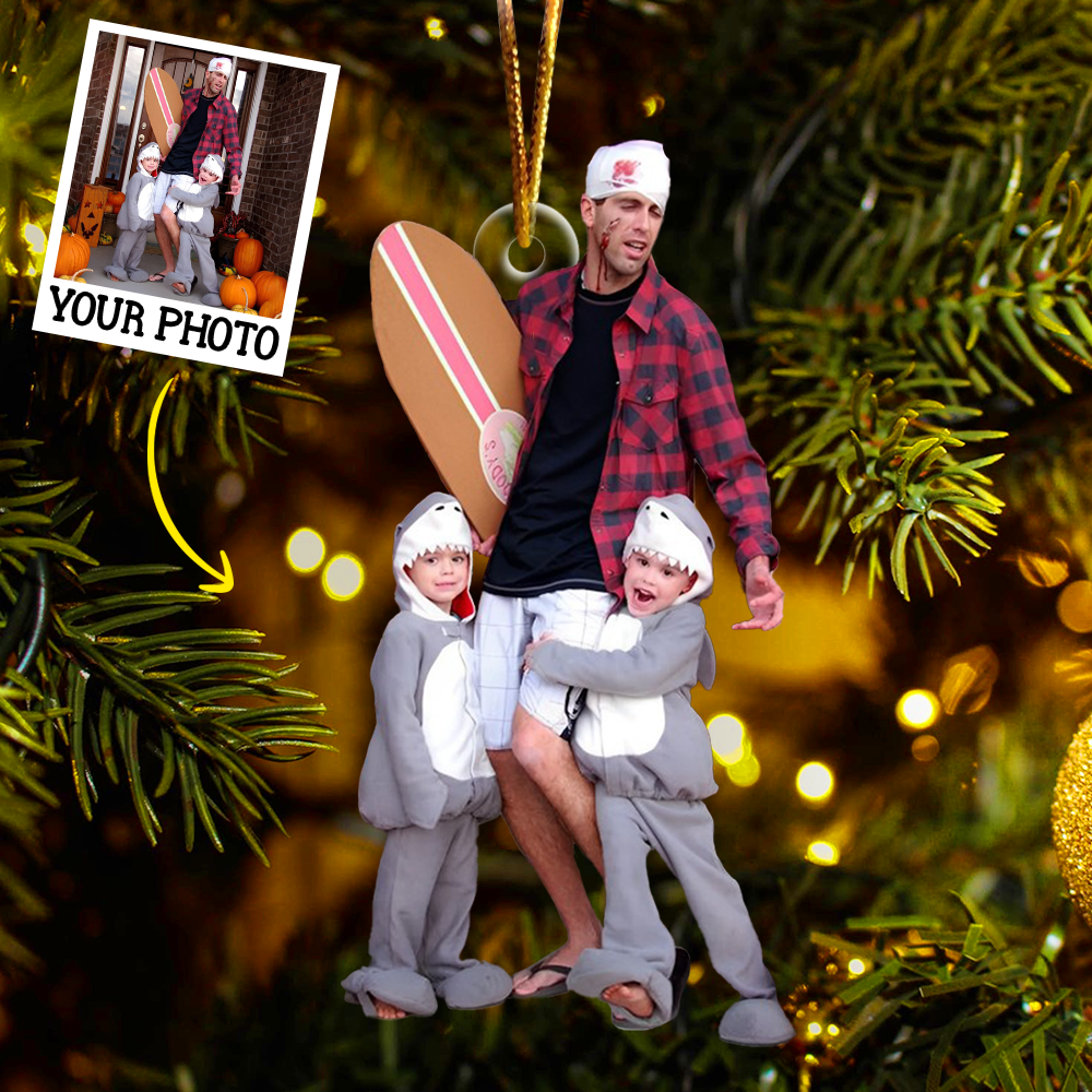 Custom Photo Ornament Gift For Family - Personalized Photo First Christmas Family Ornament