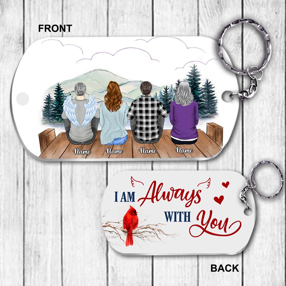 I Am Always With You, Personalized Aluminium Keychain, Memorial Gift