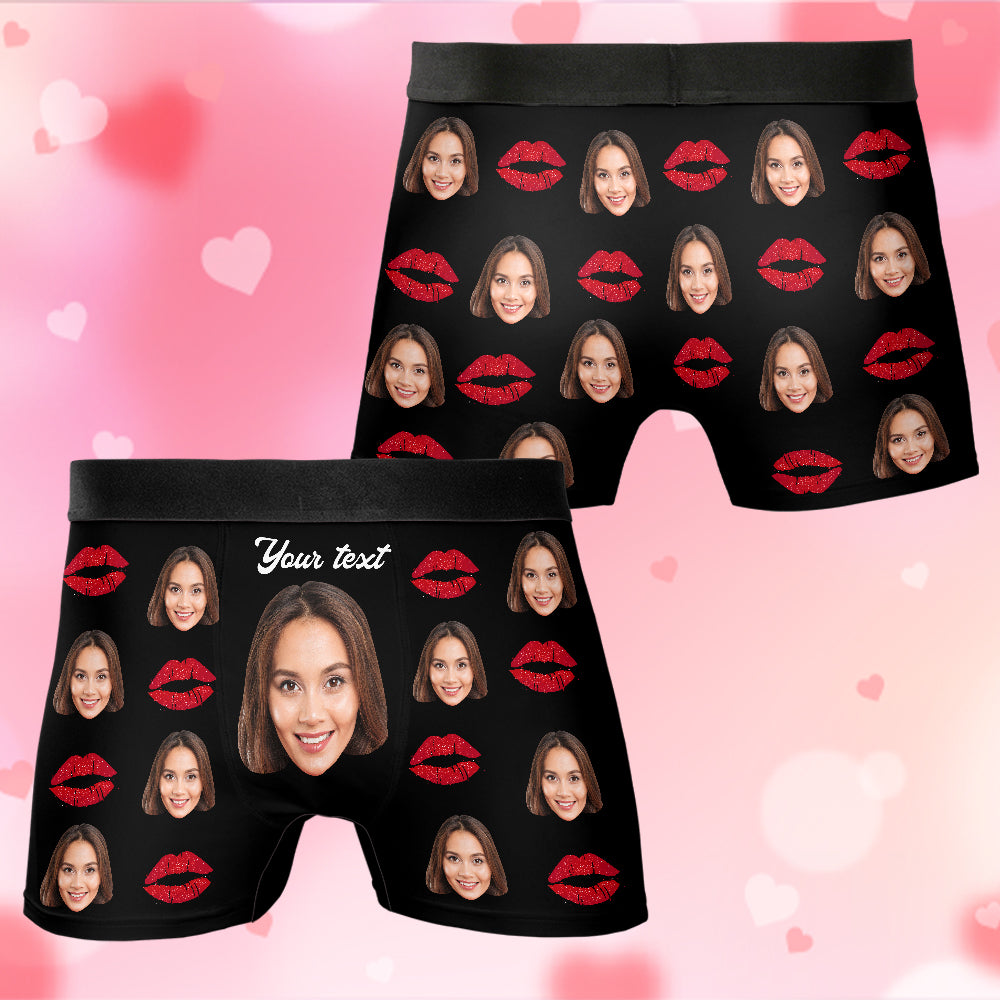 Custom Boxers Custom Underwear with Face Anniversary Gifts for Boyfrie