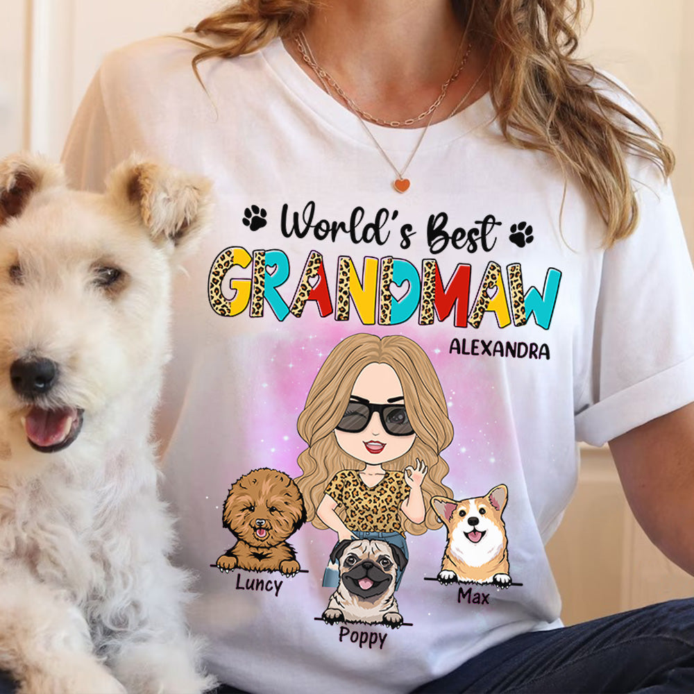 World's Best Grandmaw Personalized Shirt For Dog Grandma H2511
