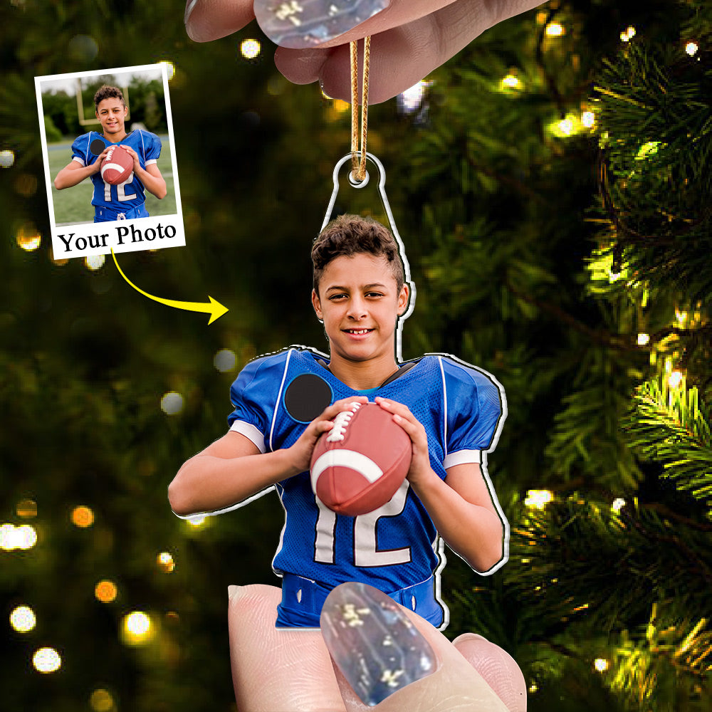 Personalized American Football Acrylic Ornament Christmas Ornament