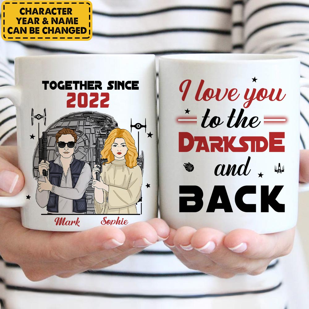 I Love You To The Darkside And Back - Custom Valentine Gift Mug