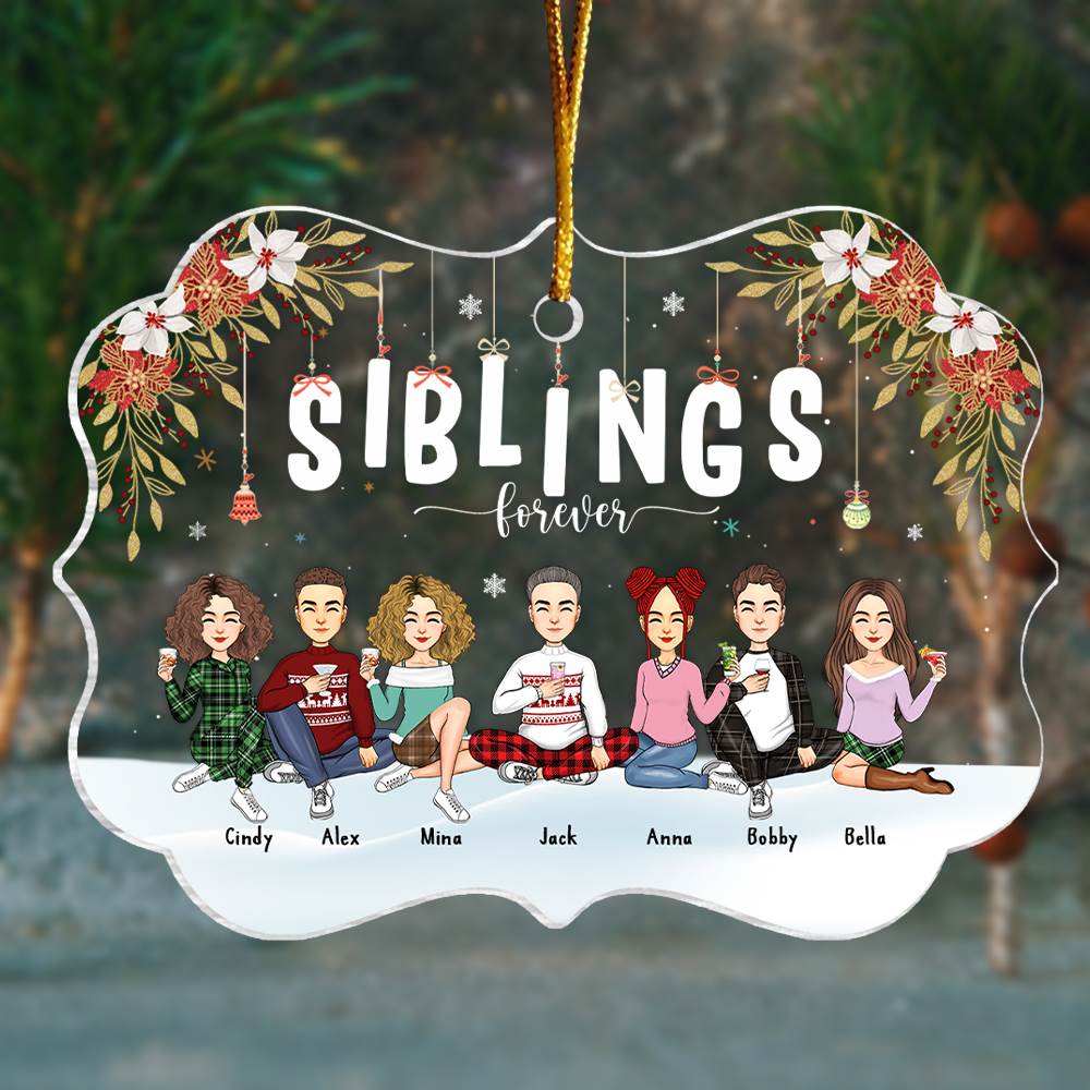 Siblings Forever Personalized Christmas Ornament Gift For Loved One