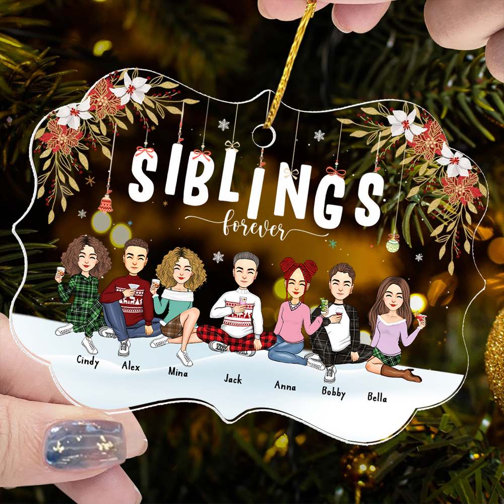 Siblings Forever Personalized Christmas Ornament Gift For Loved One