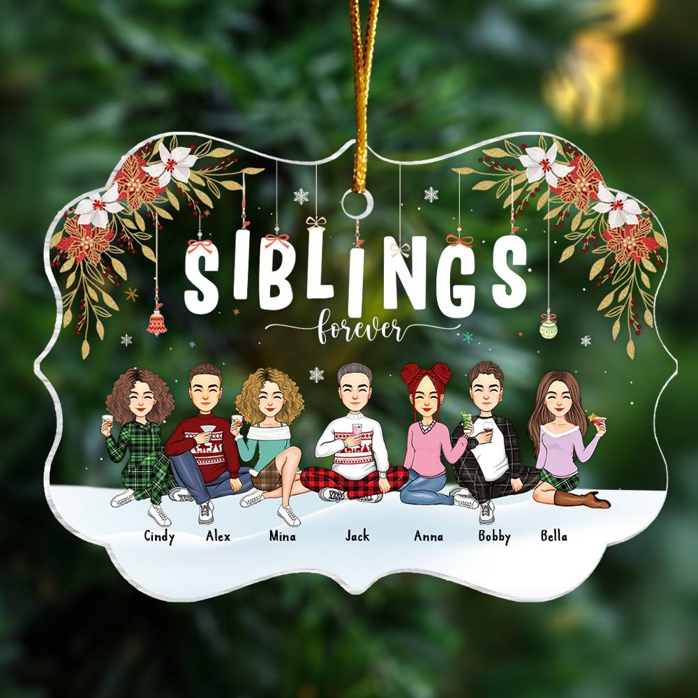Siblings Forever Personalized Christmas Ornament Gift For Loved One
