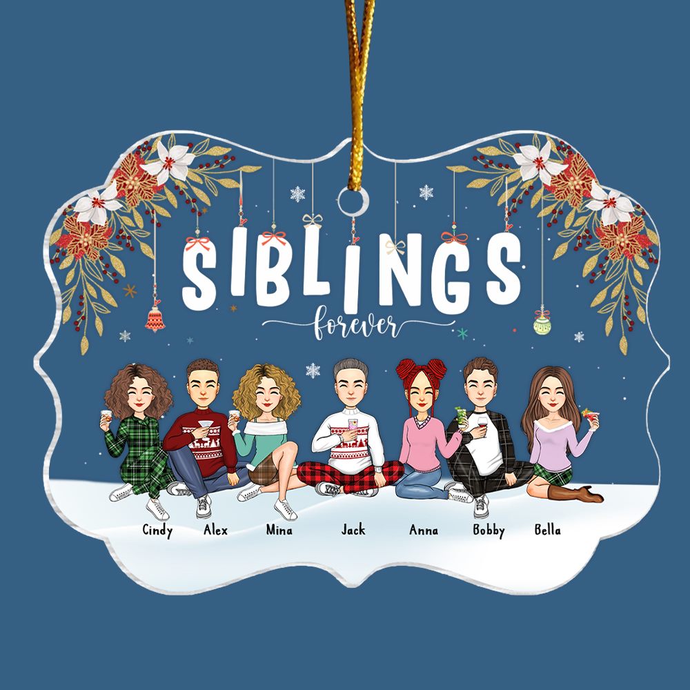 Siblings Forever Personalized Christmas Ornament Gift For Loved One