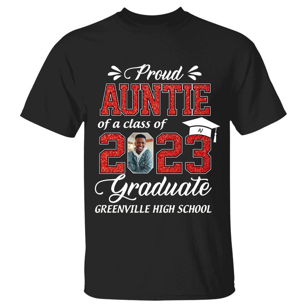 Personalized Graduation Shirts Class of 2023 for Proud Auntie in Graduation of Niece, Nephew Gift for Auntie