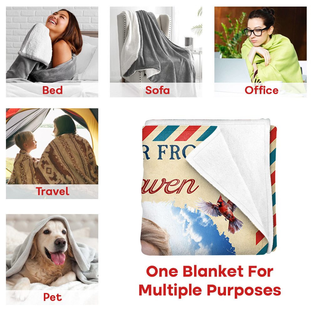 A Letter From Heaven - Personalized Memorial Blanket For Family
