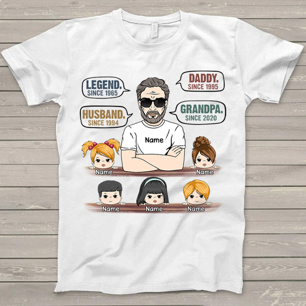 From Legend To Papa, Vinatge T-Shirt For Grandpa, Gift For Papa