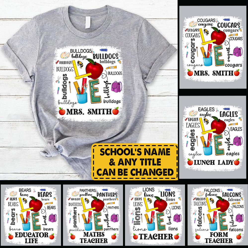 Personalized Love School Mascot T- Shirt
