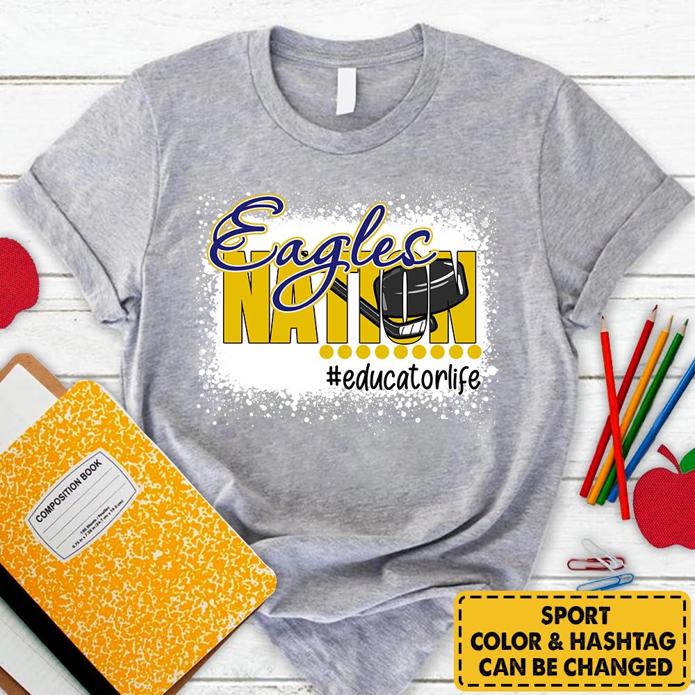 Personalized Eagles Nation T-Shirt For Teacher