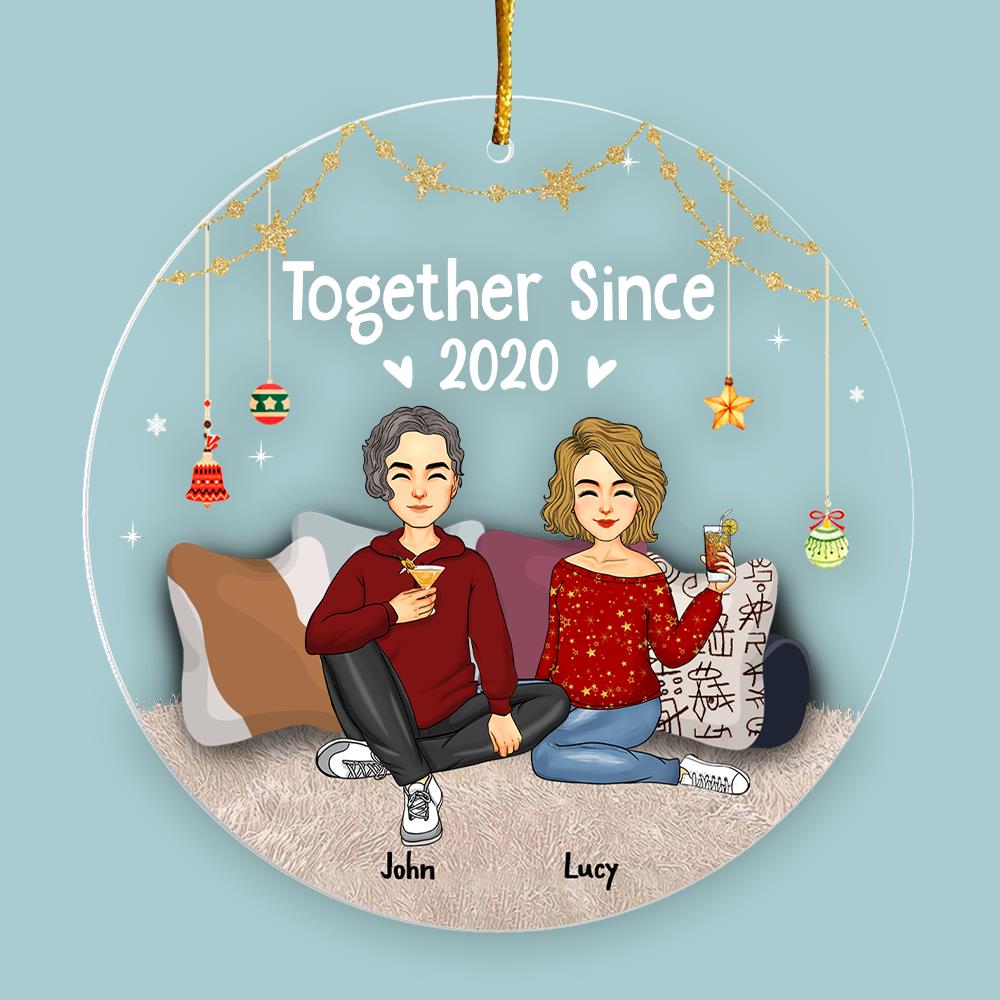 Together Since Years Personalized Christmas Acrylic Ornament For Couple