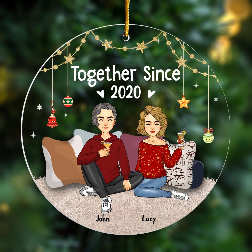 Together Since Years Personalized Christmas Acrylic Ornament For Couple