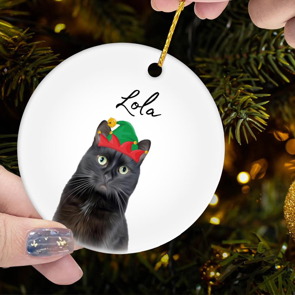 Personalized Pet Ornament Using Pet's Photo + Name - Custom Ornament Christmas Dog Ornament Personalized Dog Ornament Custom Dog vr4