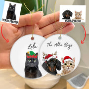 Personalized Pet Ornament Using Pet's Photo + Name - Custom Ornament Christmas Dog Ornament Personalized Dog Ornament Custom Dog vr4