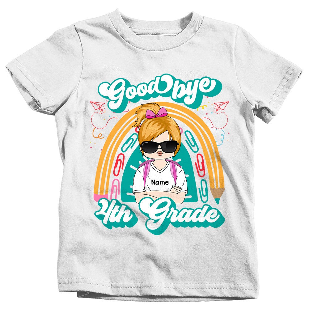 Personalized Goodbye 4Th Grade, Graduation Shirt Gift For Kid