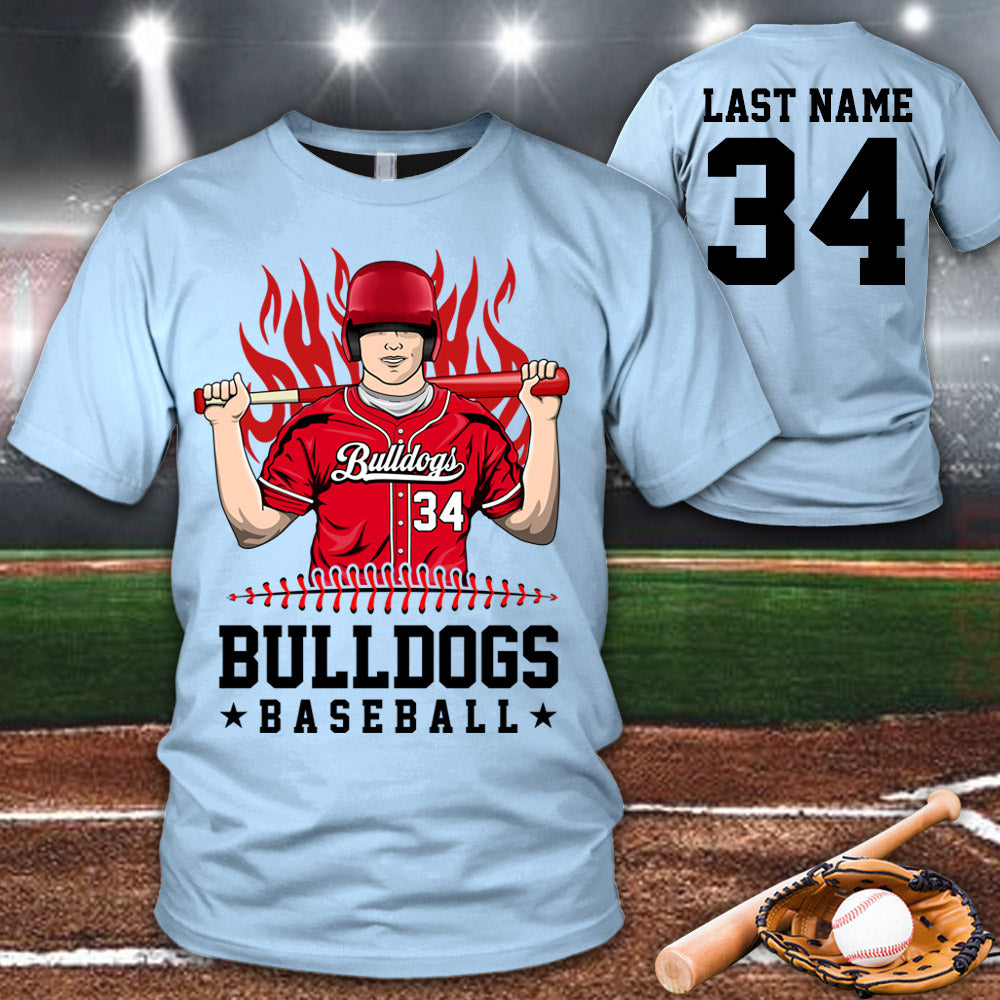 Personalized Shirt Team Name Spirit Name Baseball All Over Print Shirt For Baseball Son Mom Dad Family Game Day Shirt H2511