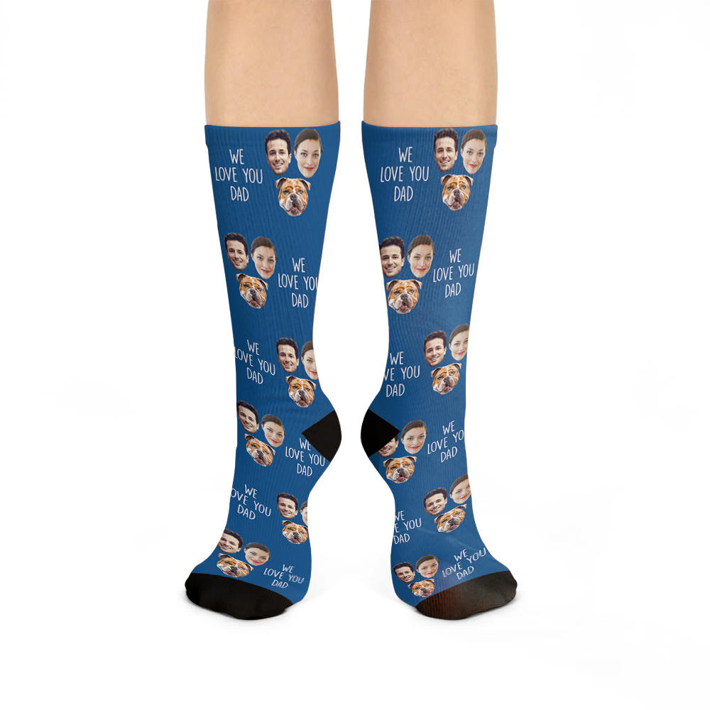 Custom Face Socks Personalized Photo Socks, Picture Socks Customized Funny Photo Gift For Him, Her or Best Friends, Personalized Gift Father