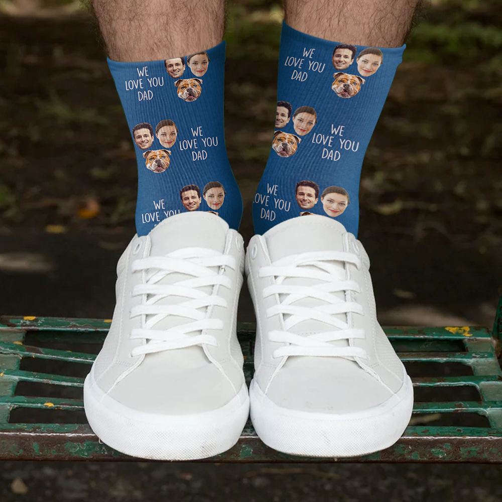 Custom Face Socks Personalized Photo Socks, Picture Socks Customized Funny Photo Gift For Him, Her or Best Friends, Personalized Gift Father