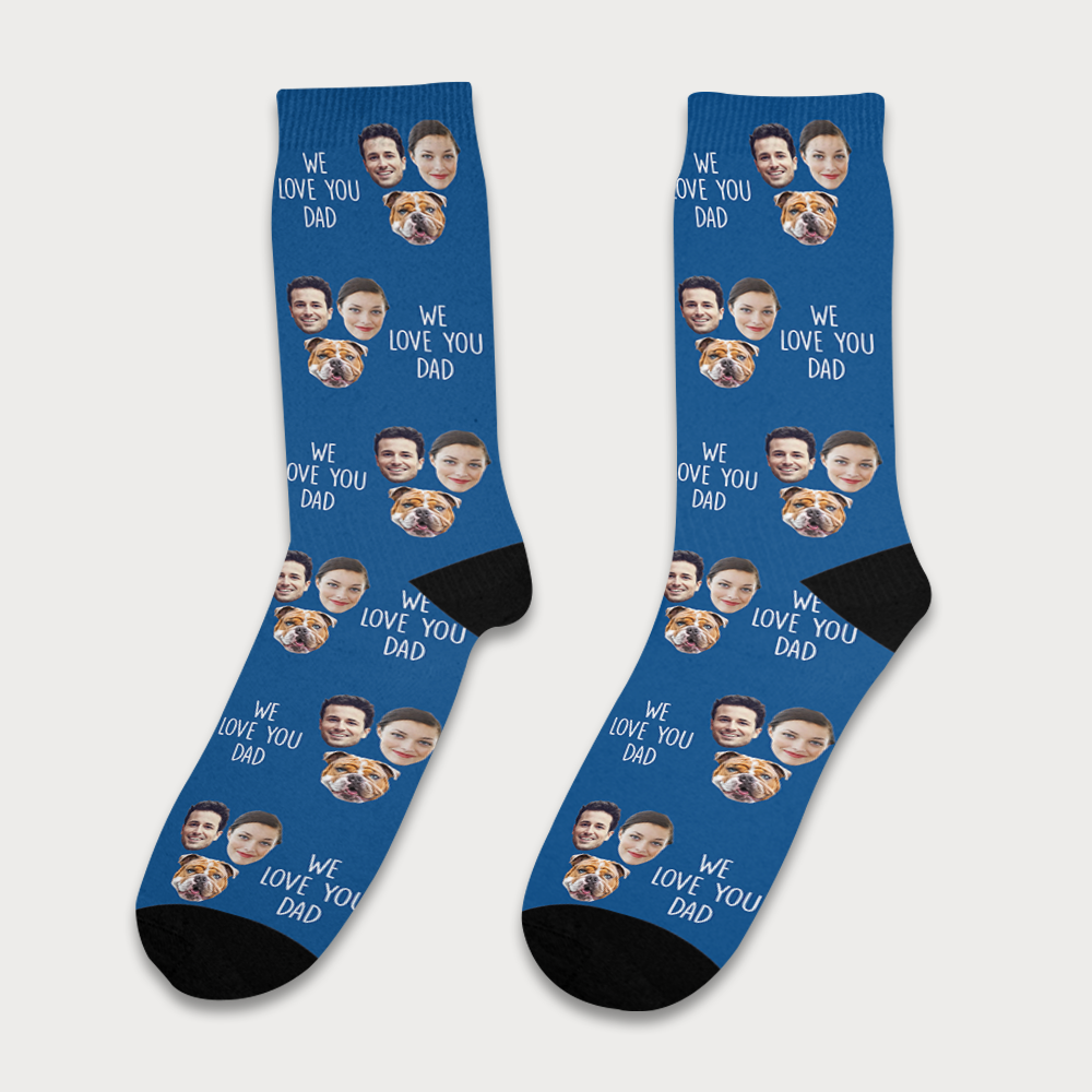 Custom Face Socks Personalized Photo Socks, Picture Socks Customized Funny Photo Gift For Him, Her or Best Friends, Personalized Gift Father