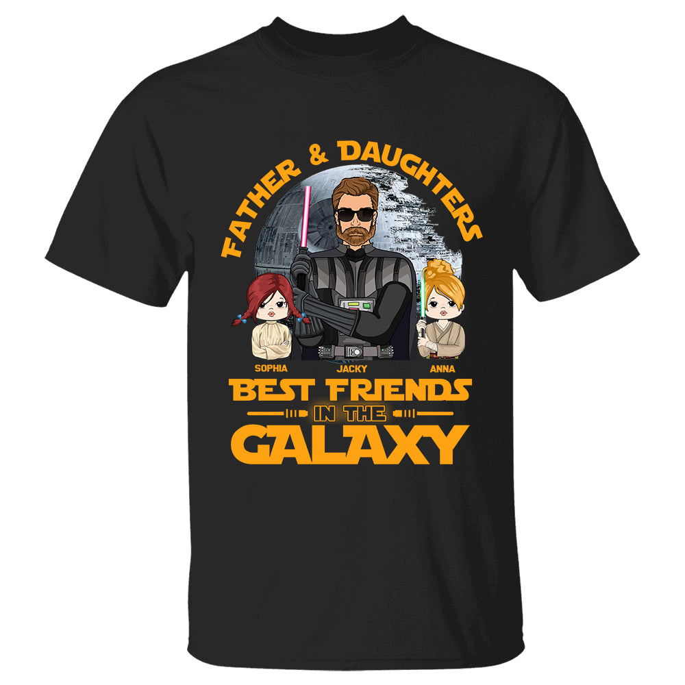 Best Friends In The Galaxy - Personalized Shirt Gift For Dad & Daughter