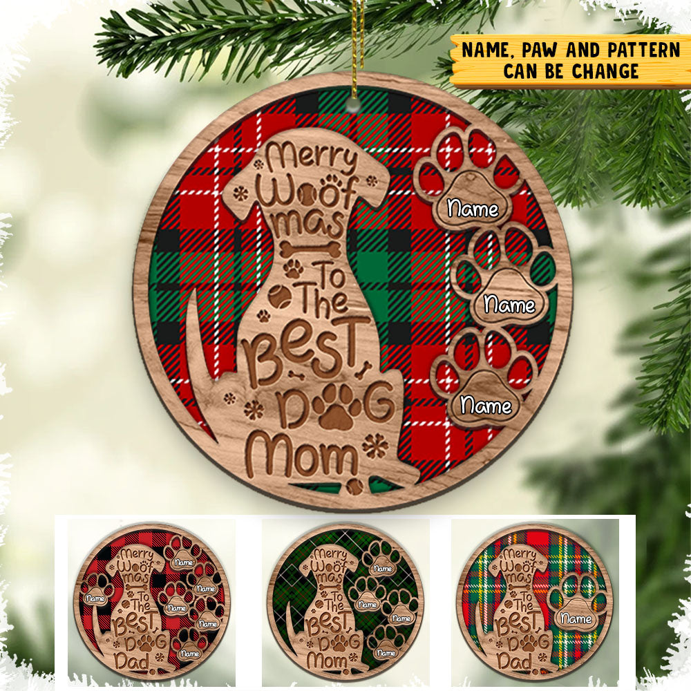 Merry Woofmas To The Best Dog Mom Personalized Ornament Gift For Dog Lovers H2511