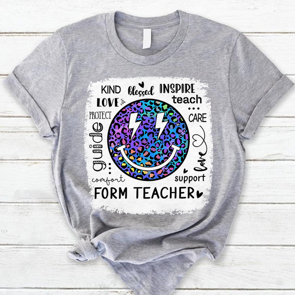 Personalized Retro Leopard Smiley Form Teacher For Teacher And Student