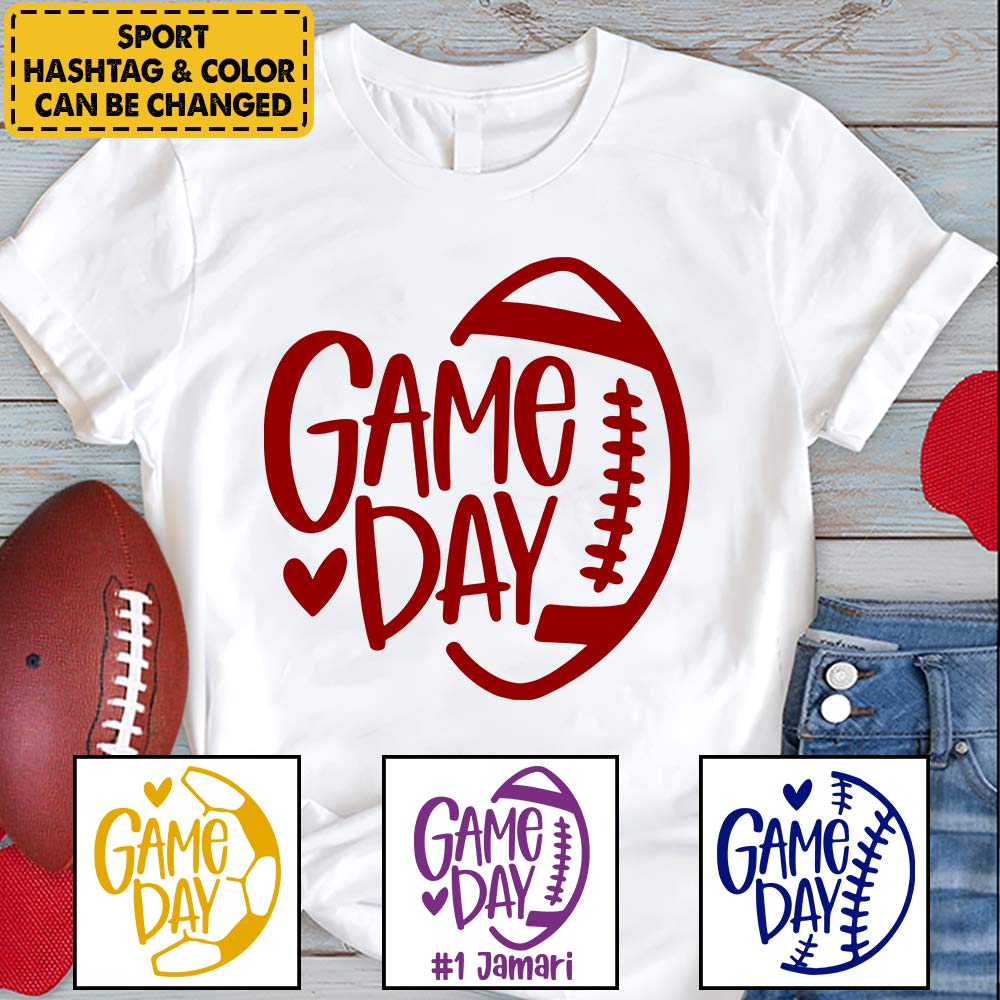 Personalized Game Day Custom Sport School Game Spirit T-Shirt