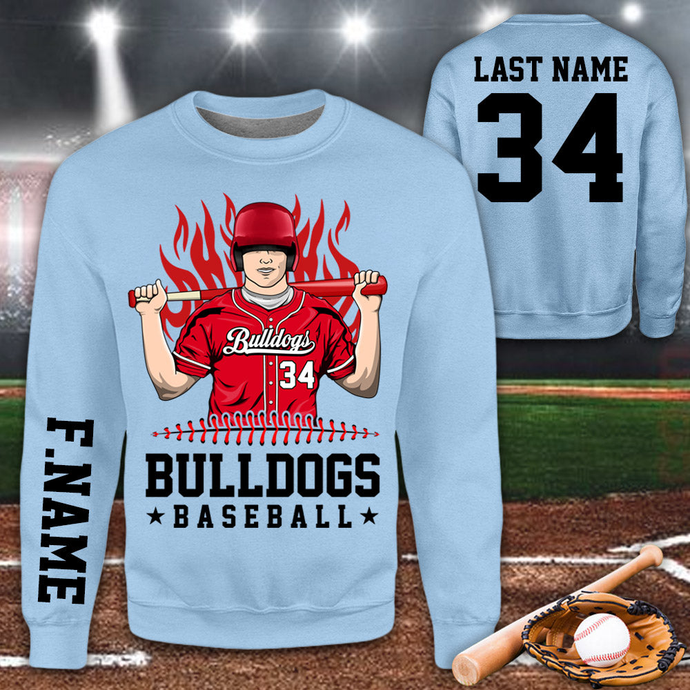 Personalized Shirt Team Name Spirit Name Baseball All Over Print Shirt For Baseball Son Mom Dad Family Game Day Shirt H2511
