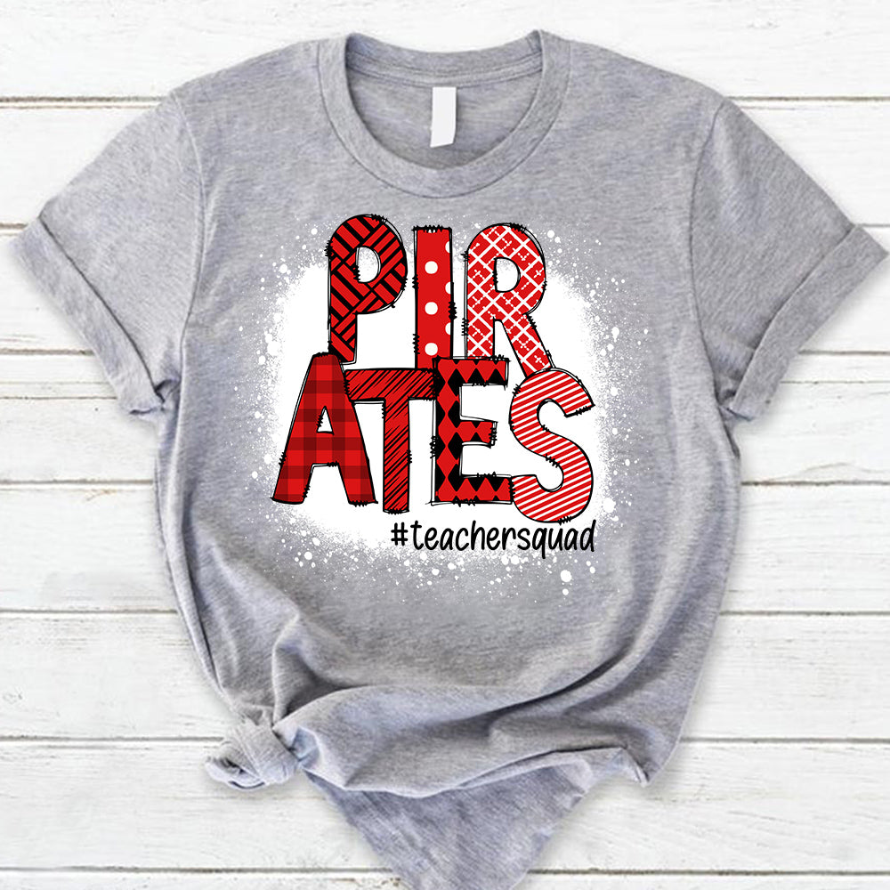 Personalized Pirates Doodle Pattern T-Shirt For Teacher