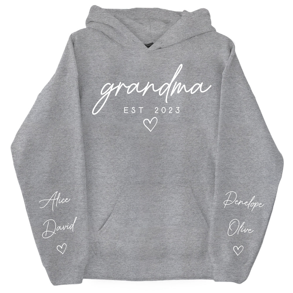 Custom Nana Sweatshirt with Date and Children Name on Sleeve, Grandma Sweatshirt Gift for Grandma, Mom