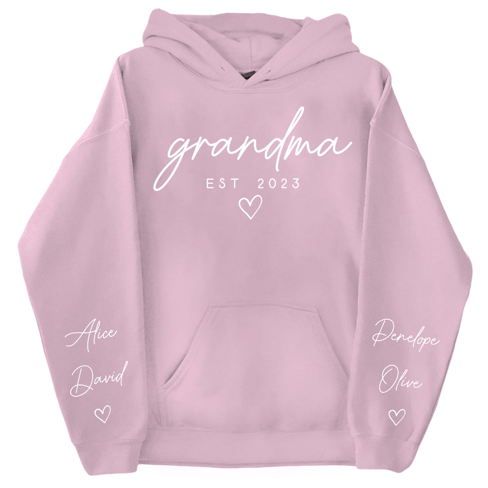 Custom Nana Sweatshirt with Date and Children Name on Sleeve, Grandma Sweatshirt Gift for Grandma, Mom