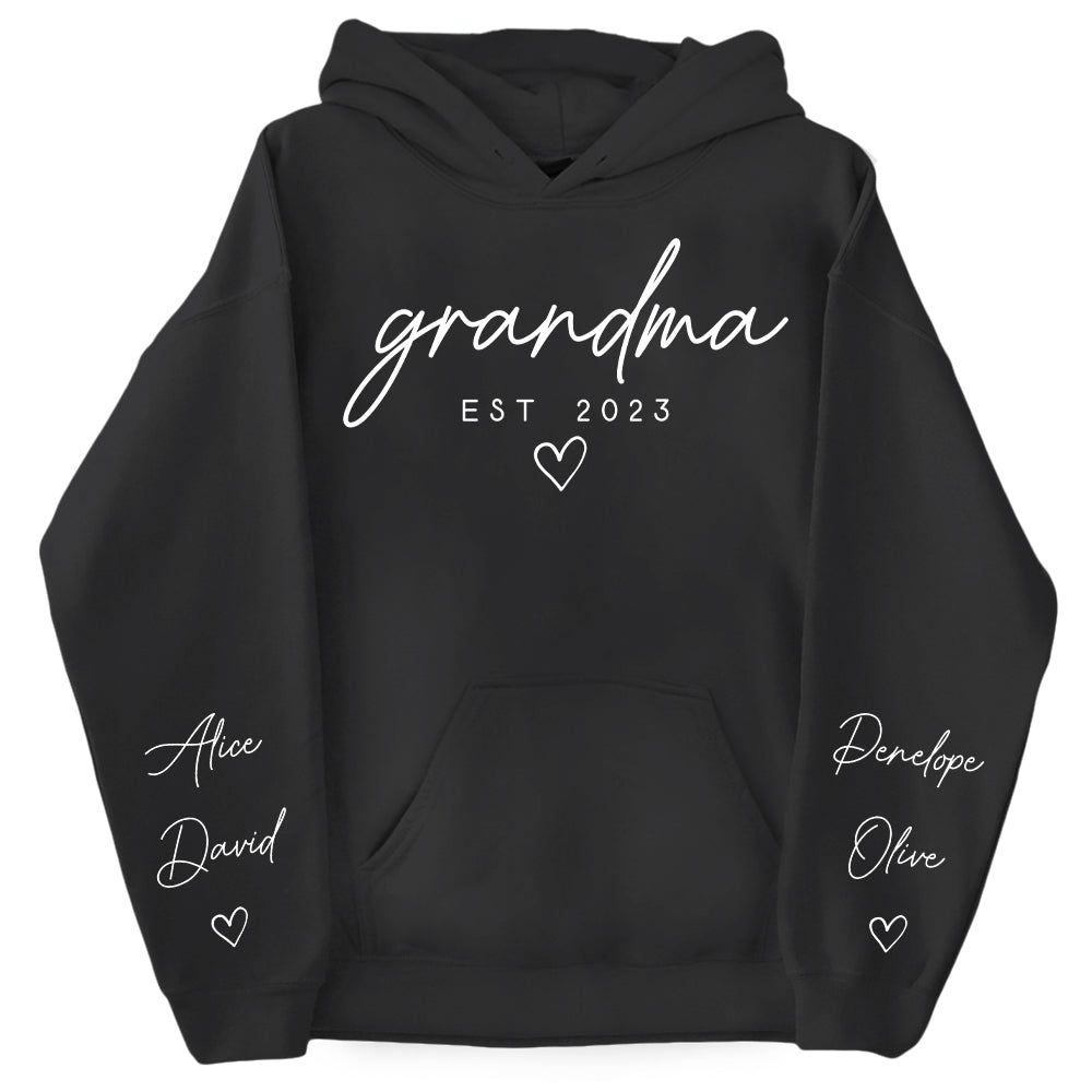 Custom Nana Sweatshirt with Date and Children Name on Sleeve, Grandma Sweatshirt Gift for Grandma, Mom