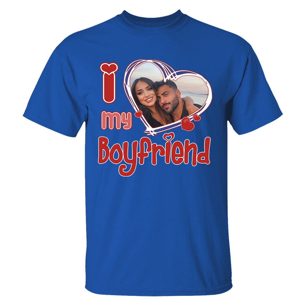 Custom Photo I Love Him/Her Valentine Shirt