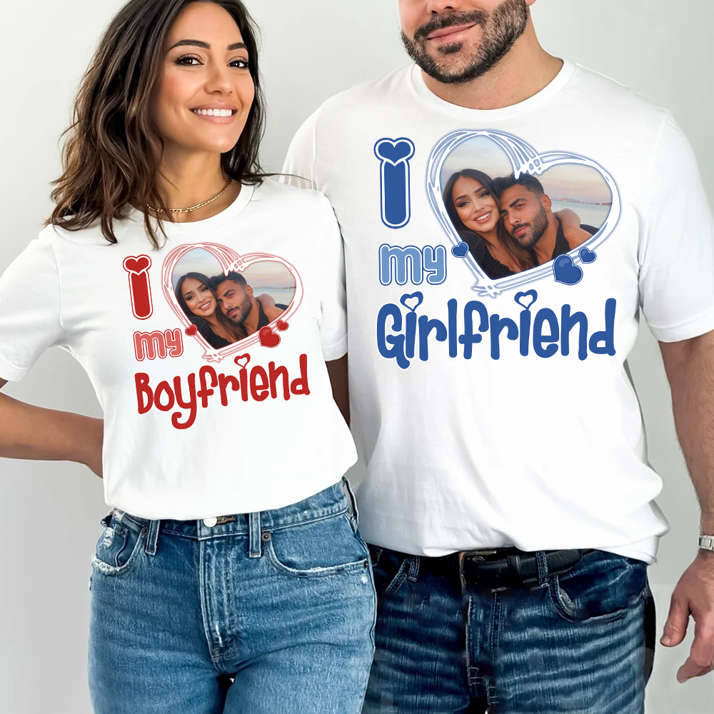 Custom Photo I Love Him/Her Valentine Shirt