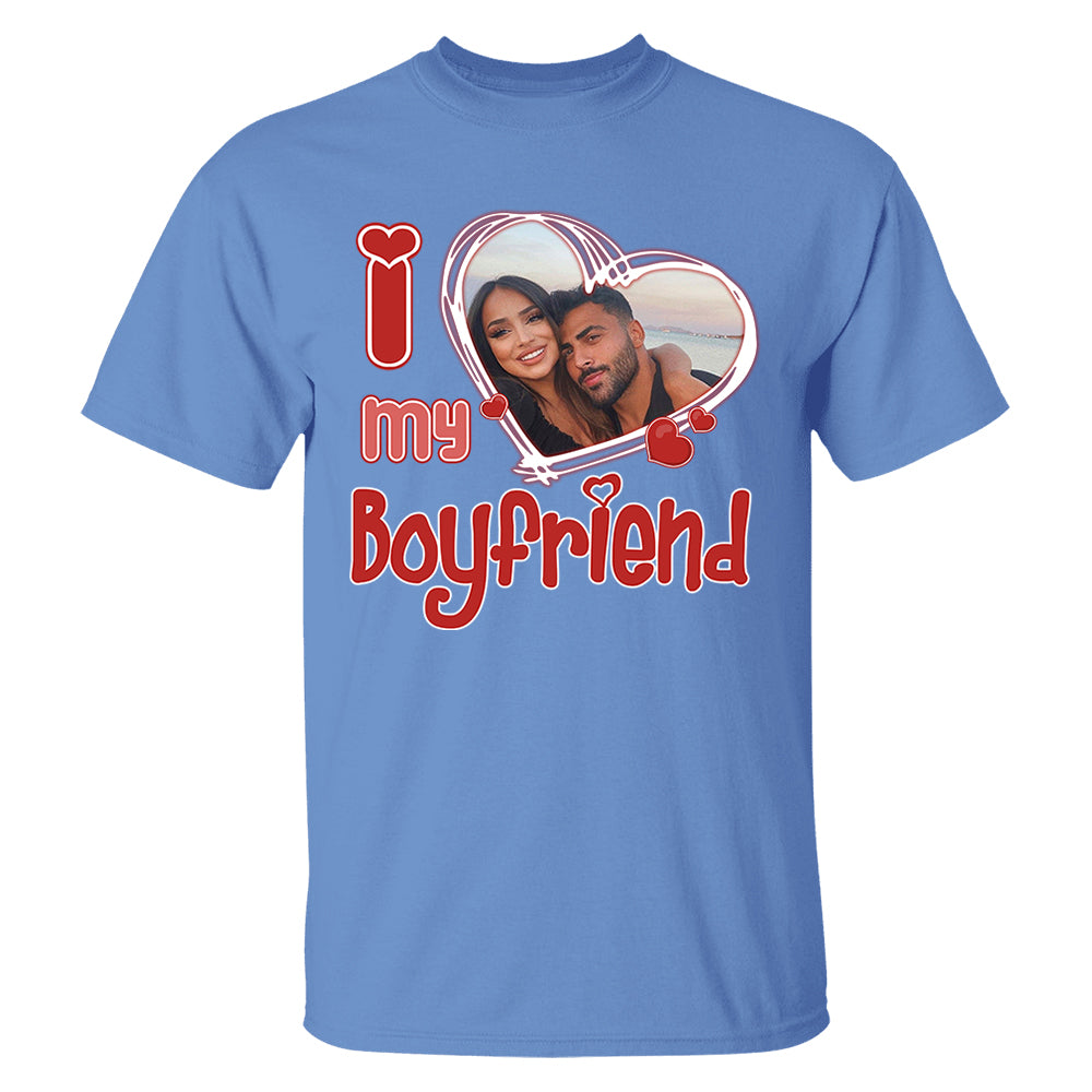 Custom Photo I Love Him/Her Valentine Shirt