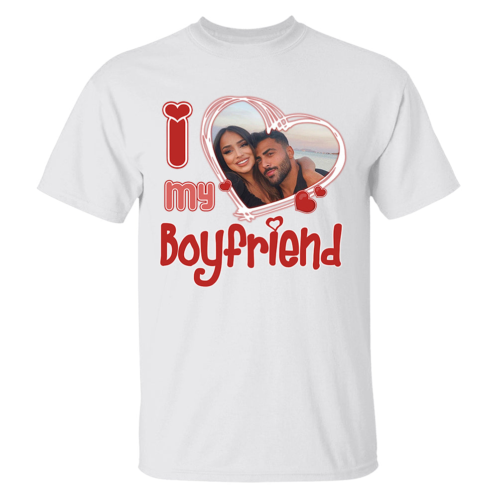 Custom Photo I Love Him/Her Valentine Shirt