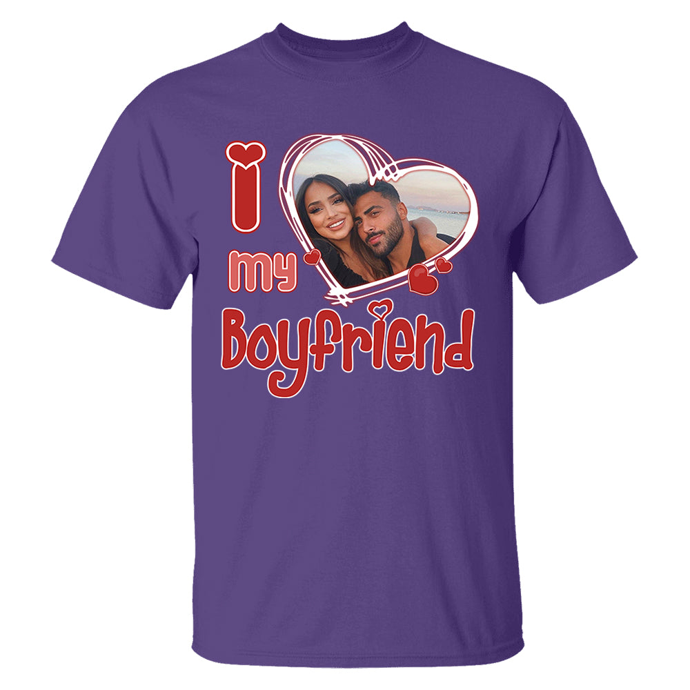 Custom Photo I Love Him/Her Valentine Shirt