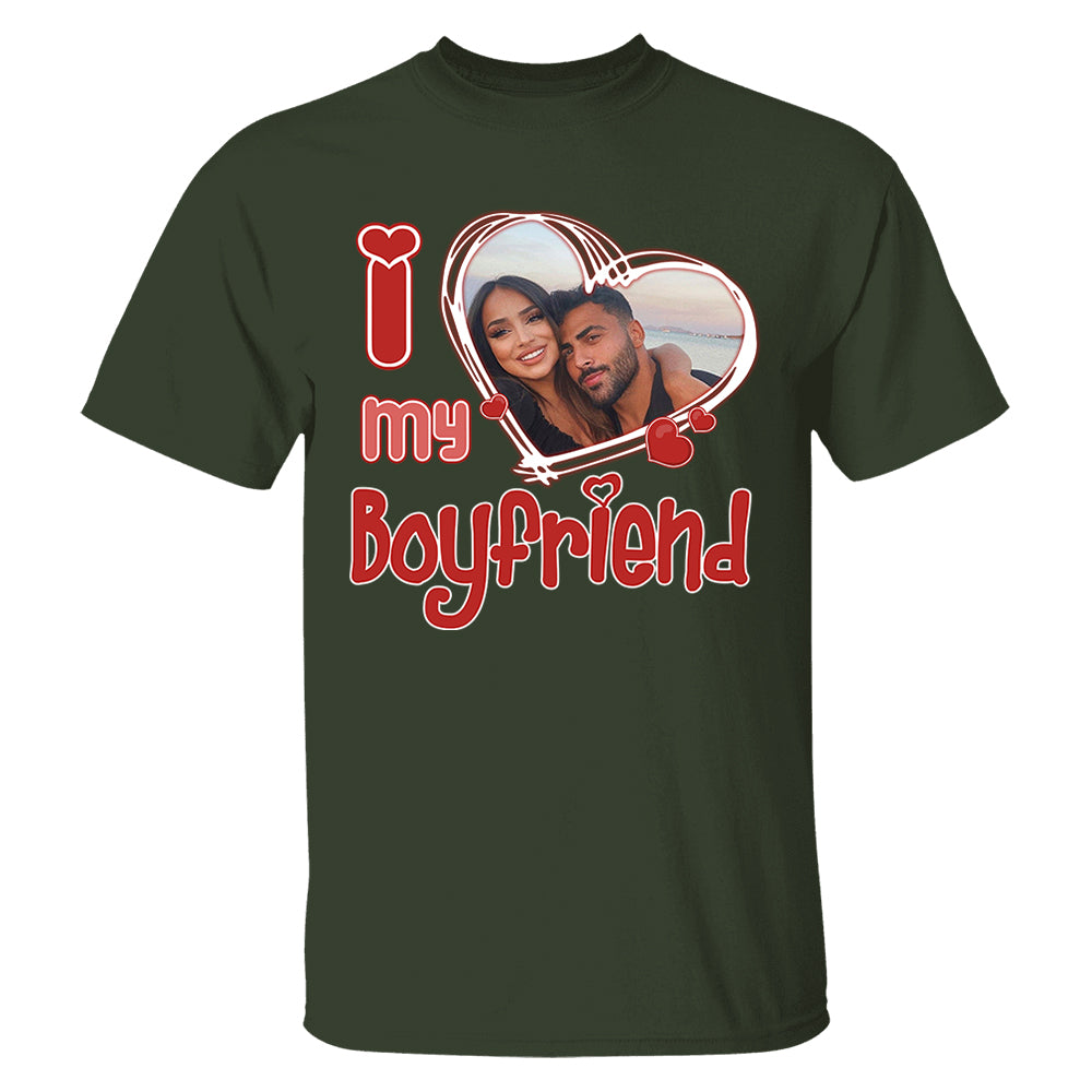 Custom Photo I Love Him/Her Valentine Shirt